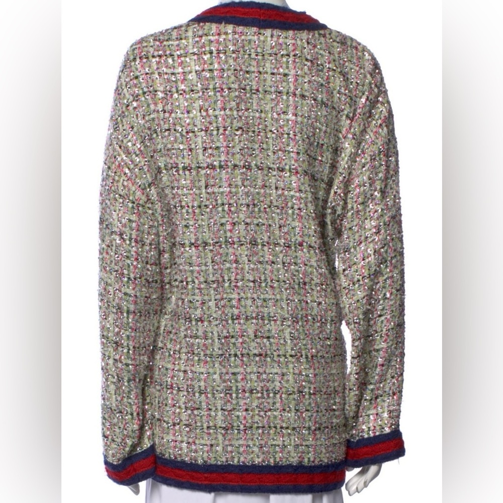 Gucci Rhinestone Tweed Cardiga - Picture 4 of 9